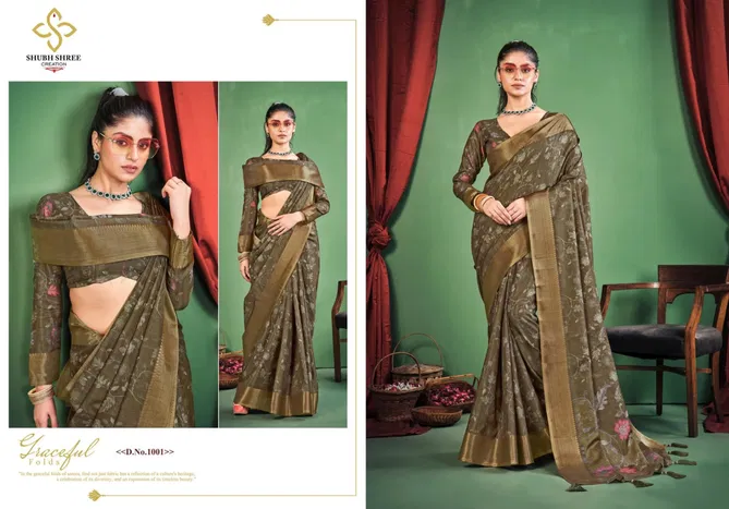 Toral Dizital By Shubh Shree Dola Silk Designer Sarees Exporters In India